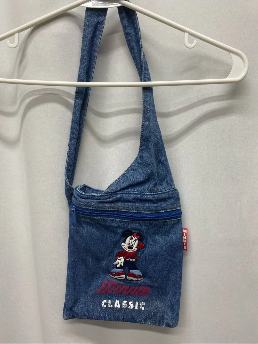 Y2k vintage Minnie Mouse purse denim Disney classic bag travel school 2000's